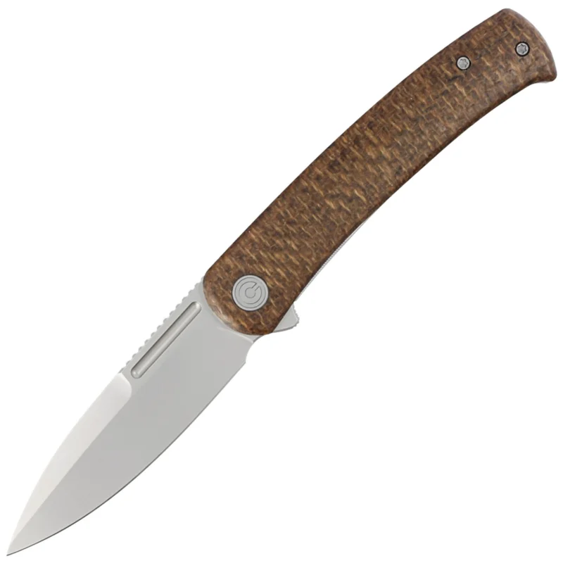 Wyjątkowa oferta Civivi Cetos Brown Micarta / Steel, Silver Bead Blasted 14C28N (C21025B-1)