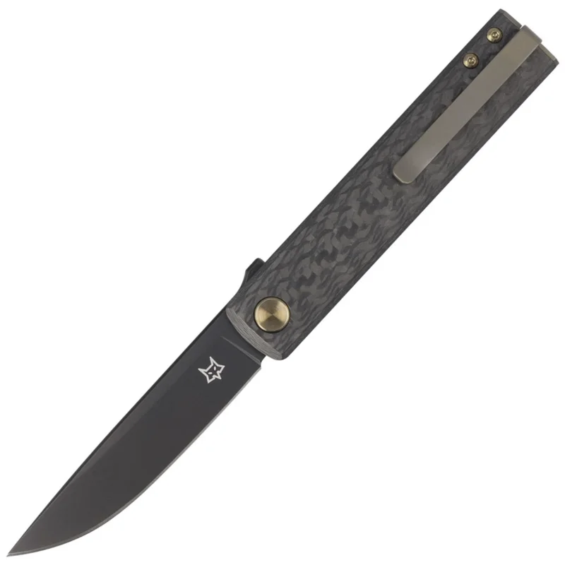 Nóż składany Fox Chnops 3K Carbon Fiber, Black PVD M390 by Riccardo Gobbato (FX-543 CFBR) Nowość