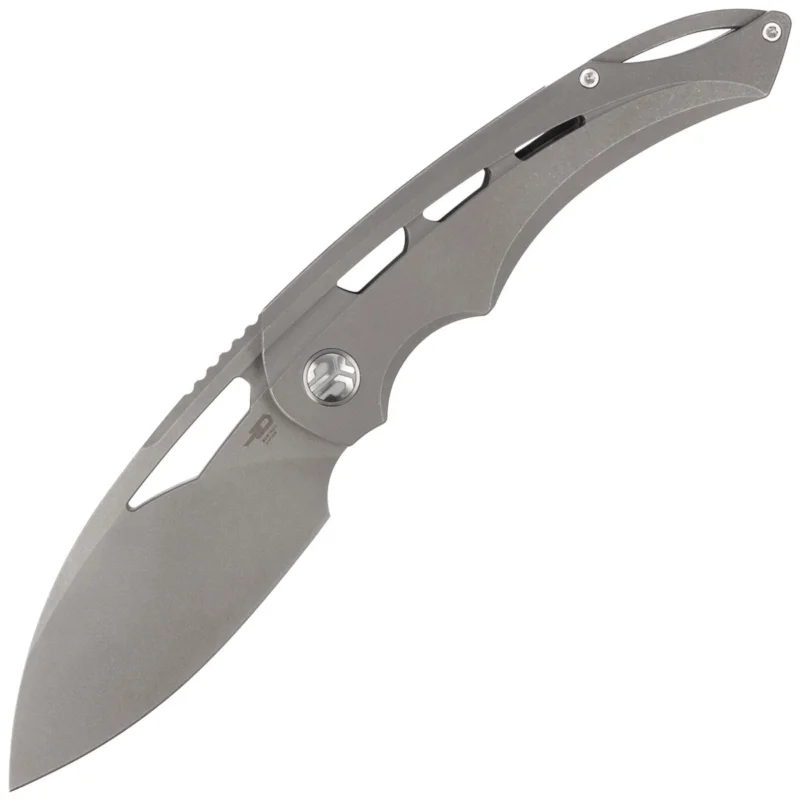 Nóż składany Bestech Fairchild Grey Titanium, Dark Beast Blast Stonewashed CPM S35VN by Kombou (BT2202B) Oferta limitowana
