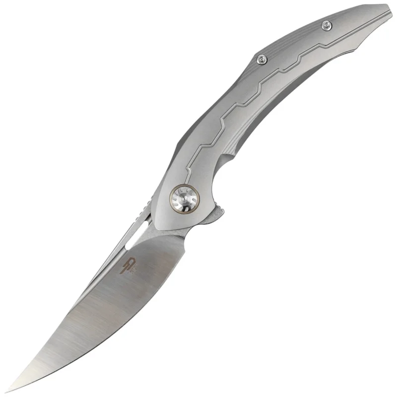 Ograniczona ilość Nóż składany Bestech Marukka Grey Titanium, Stonewashed/Satin M390 by Kombou (BT2002A)