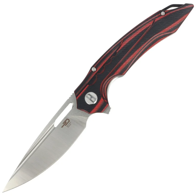 Dodaj do koszyka Nóż składany Bestech Ornetta Carbon Fiber / Red G10, Stonewash / Satin N690 by Kombou (BL02B)