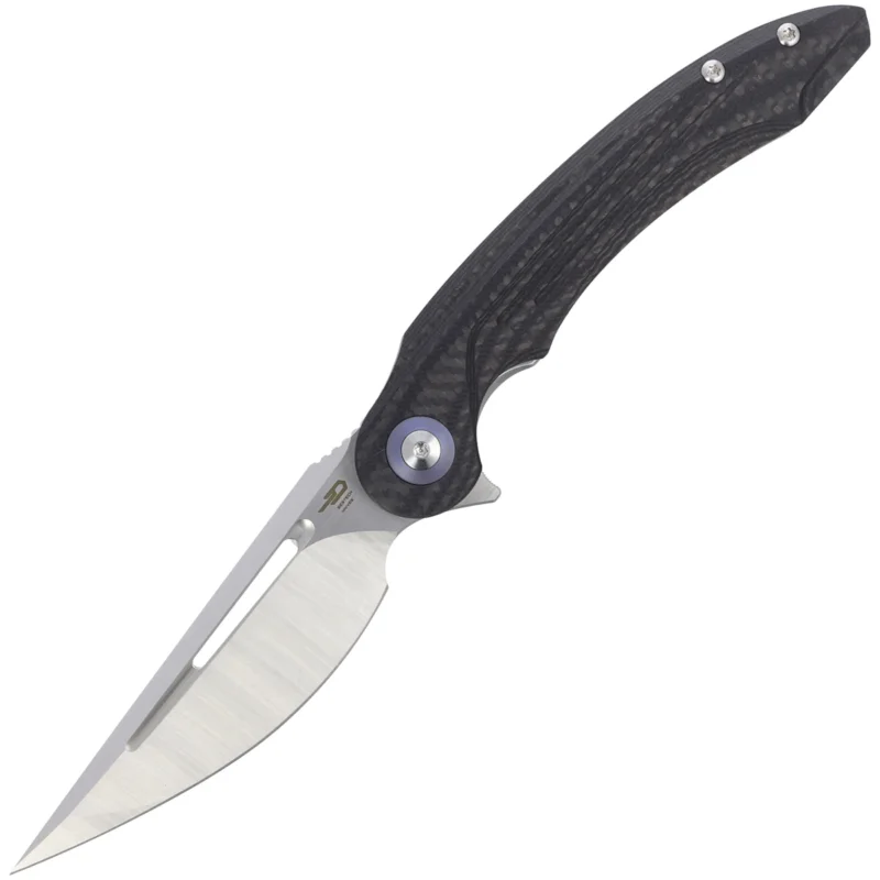 Nóż składany Bestech Irida Carbon Fiber / Black G10, Satin 14C28N by Kombou (BG25D) Wyprzedaż