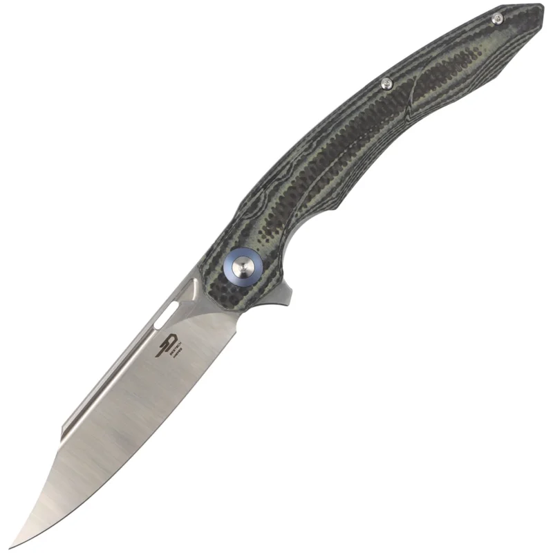 Bestech Knife Fanga Carbon Fiber / Beige G10, Satin D2 by Kombou (BG18D) Niska cena