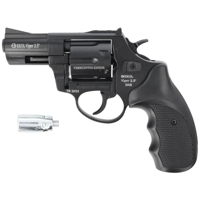 Wybór klientów Rewolwer alarmowy BAS Voltran Ekol Viper 2.5'' Matte Black kal .22 Long Blanc