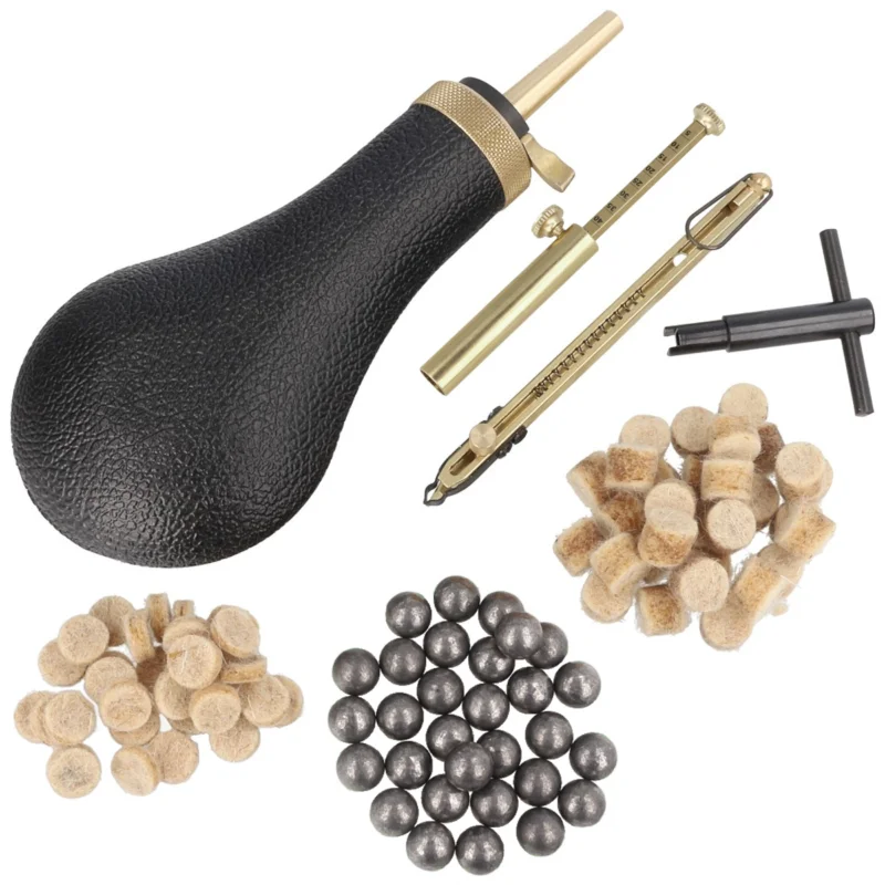 Pietta kit for black-powered revolver .44: gunpowder gun, measuring cup, cap gun, felt nails, bullets, fireplace wrench (AC1410/44) Oferta czasowa