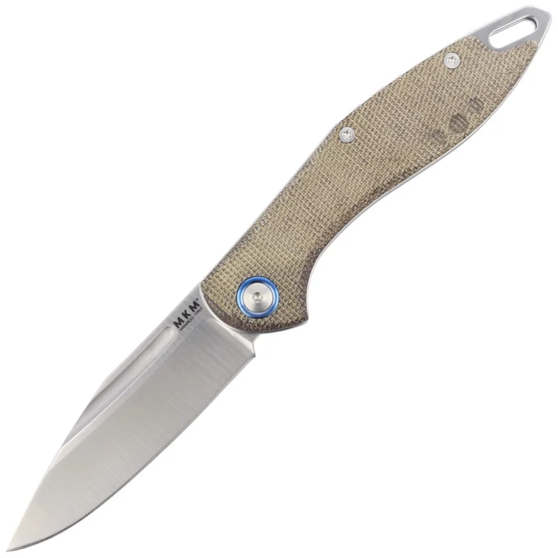 MKM Fara Green Canvas Micarta, Satin M390 by Lucas Burnley knife (MK MY01-GC) Wysoka jakość