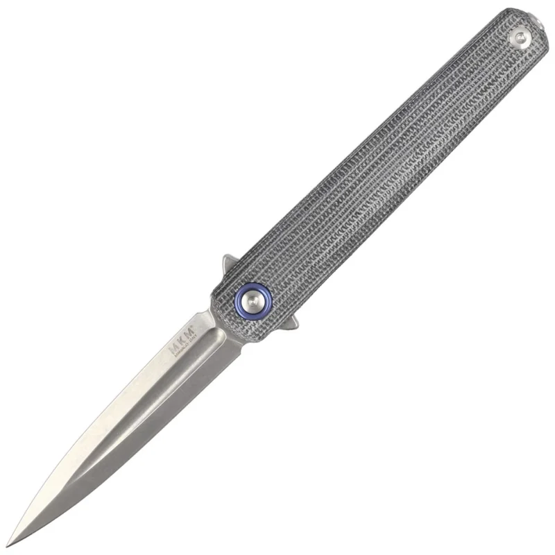 Okazja MKM Flame Light Dagger Black Micarta, Stonewashed M390 by Michael Zieba (MK FL02L-BC)