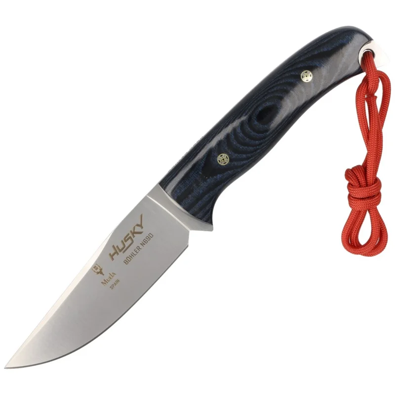 Łatwy zwrot Nóż Muela Blue Micarta, Satin N690 (HUSKY-10M.B)