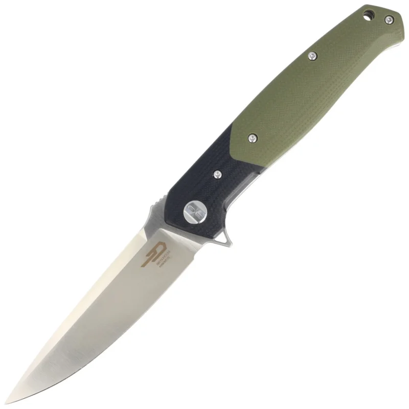 Nóż składany Bestech Swordfish Black / Green G10, Satin D2 (BG03A) Nowy