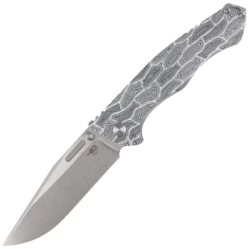 Super okazja Bestech Keen II Black White G10/Titanium, Stonewashed/Satin CPM S35VN by Koens Craft Knife (BT2301C)