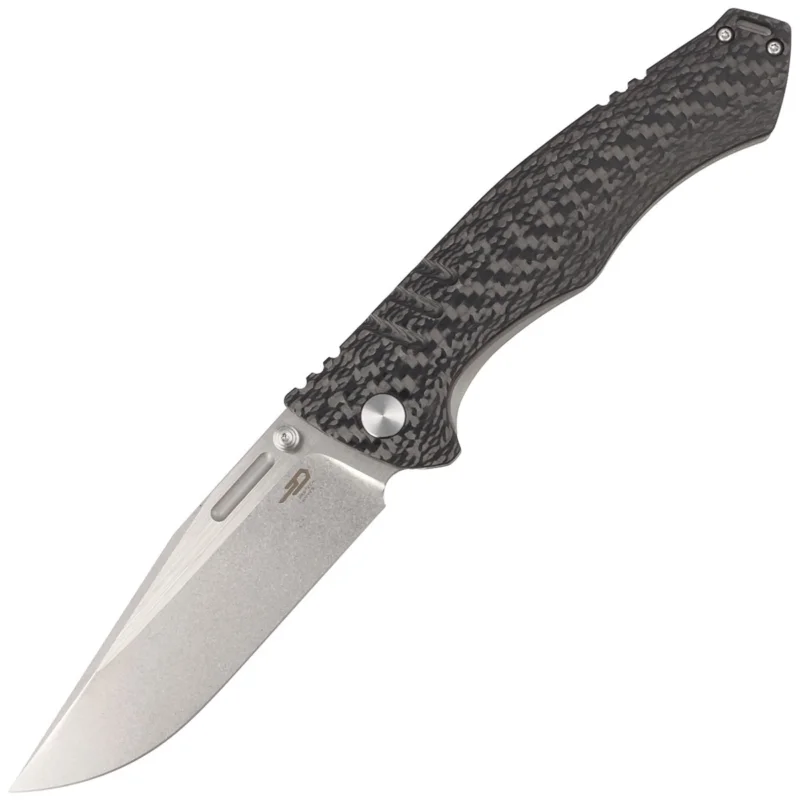 Ostatnia szansa Bestech Keen II Black Titanium/Carbon Fiber, Stonewashed/Satin CPM S35VN by Koens Craft Knife (BT2301A)