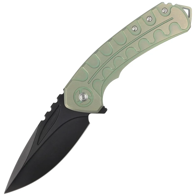Bestech Buwaya Retro Green Titanium, Black Stonewashed M390 by Kombou Knife (BT2203D) Szybka wysyłka