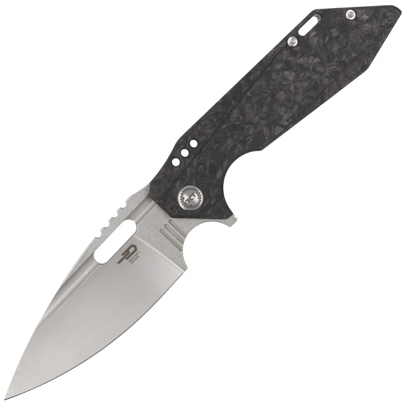 Nóż składany Bestech Shodan Grey Titanium / Carbon Fiber, Stonewash / Satin CPM S35VN by Todd Knife and Tool (BT1910C) Super okazja