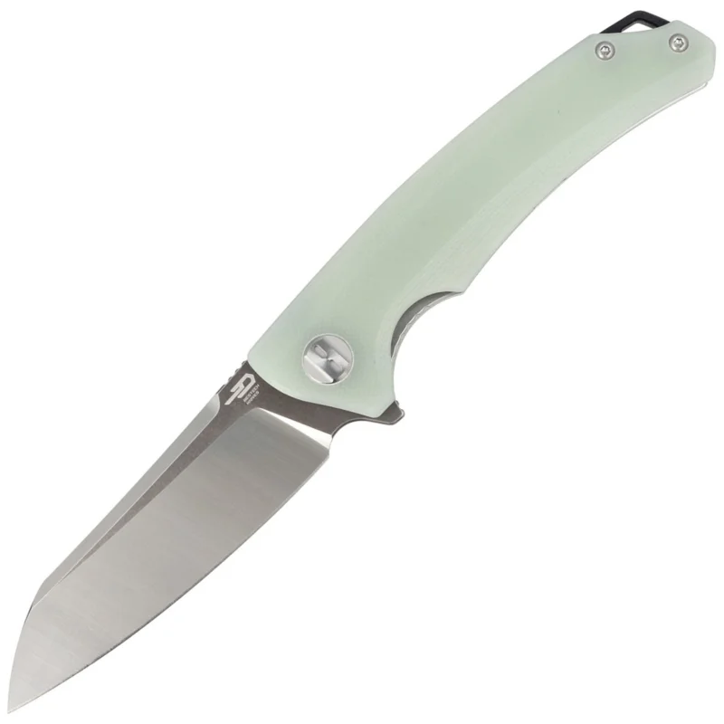 Ostatnia szansa Bestech Texel Knife Transparent G10, Grey Titanized/Satin D2 by A Purvis Blades (BG21B-2)
