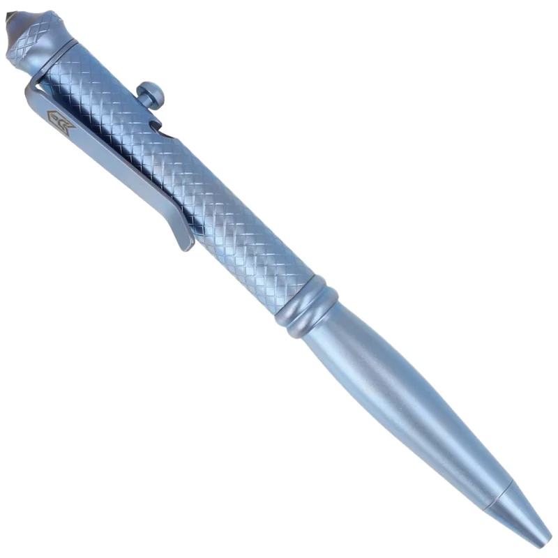 Obniżka ceny Bestechman Scribe Blue Titanium Pen with Glass Breaker and Carabiner (BM17B)