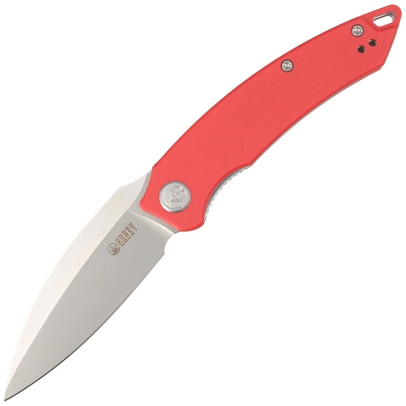 Nóż składany Kubey Knife Leaf Red G10, Bead Blasted AUS-10 by Tiguass (KU333F) Tylko do końca tygodnia