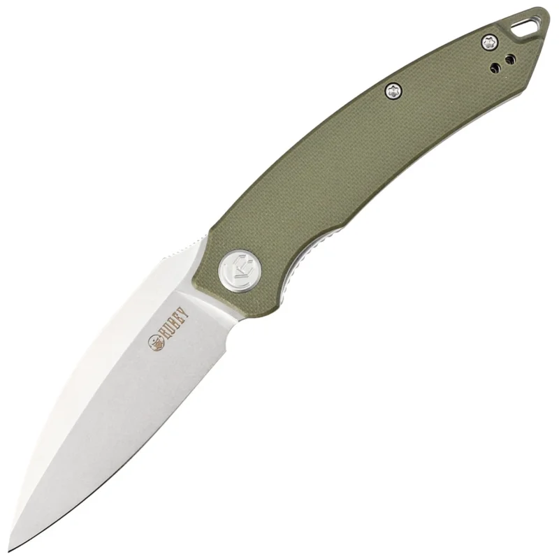 Tani Kubey Knife Leaf Green G10, Bead Blasted AUS-10 by Tiguass (KU333E)