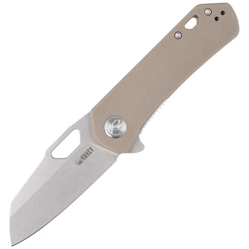 Nóż składany Kubey Knife Duroc Tan G10, Bead Blasted AUS-10 by Colin Maisonpierre (KU332K) Szybka wysyłka
