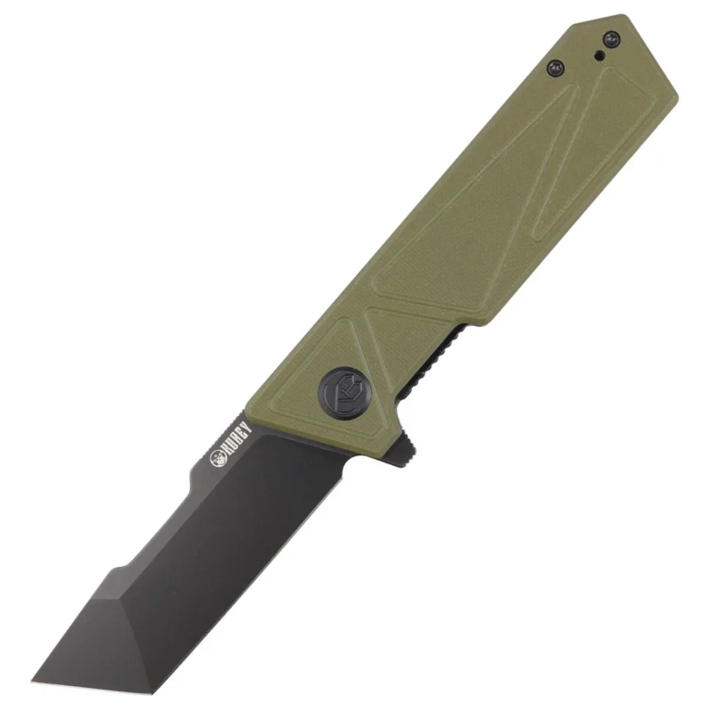Cena promocyjna Nóż składany Kubey Avenger Outdoor KU104F Green G10, Blackwashed D2