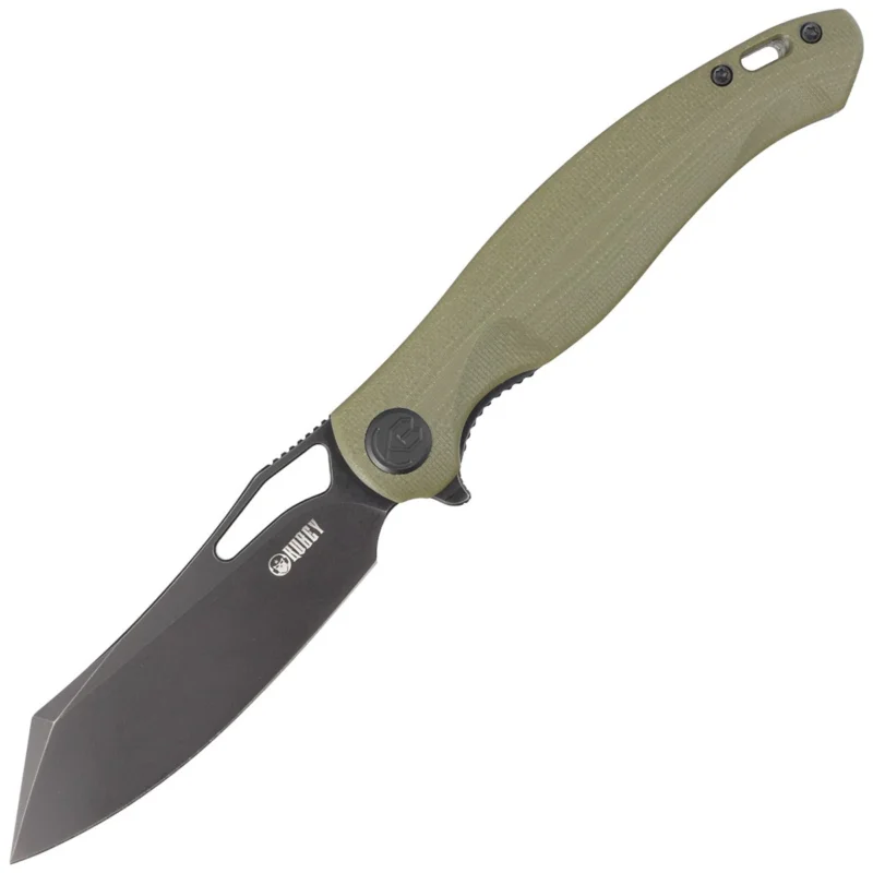 Okazja Nóż składany Kubey Drake Green G10, Dark Stonewashed 14C28N by Maksim Tkachuk (KB239F)