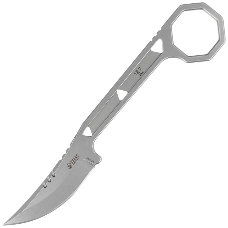 Nie przegap Nóż Kubey Knife 12.7 Trailing Steel Handle, Bead Blasted 14C28N by HYDRA Design (KU362)