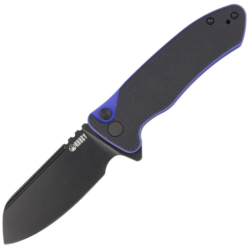 Nóż składany Kubey Creon Black/Blue G10, Blackwashed AUS-10 (KU336D) Taniej