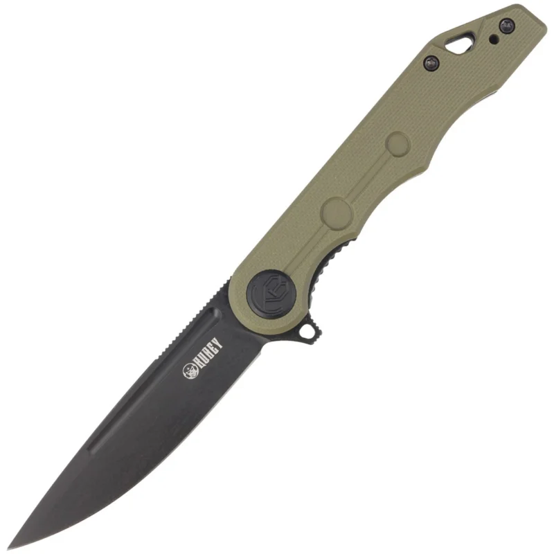 Super okazja Nóż składany Kubey Knife Mizo Green G10, Blackwashed AUS-10 by Tiguass (KU312D)