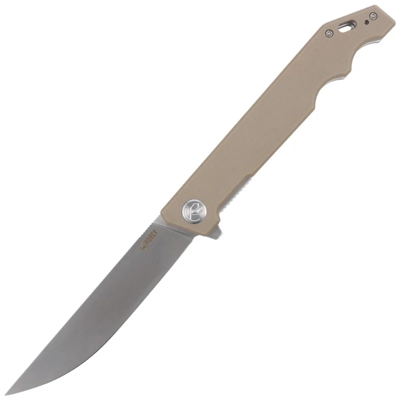 Popularny Kubey Knife Pylades Tan G10, Satin AUS-10 (KU253E)