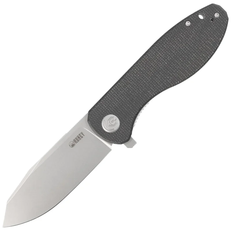 Kubey Knife Master Chief Black Micarta, Bead Blast AUS-10 by Keanu Alfaro (KU358H) Ostatnia szansa