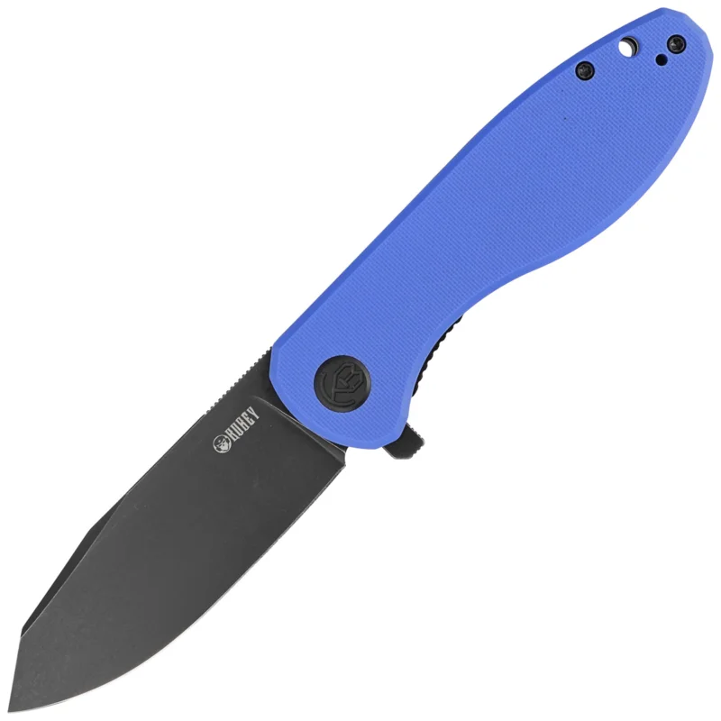 Kubey Knife Master Chief Blue G10, Blackwashed AUS-10 by Keanu Alfaro (KU358G) Popularny