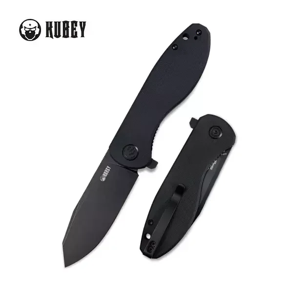 Kubey Knife Master Chief Black G10, Blackwashed AUS-10 by Keanu Alfaro (KU358F) Oferta limitowana