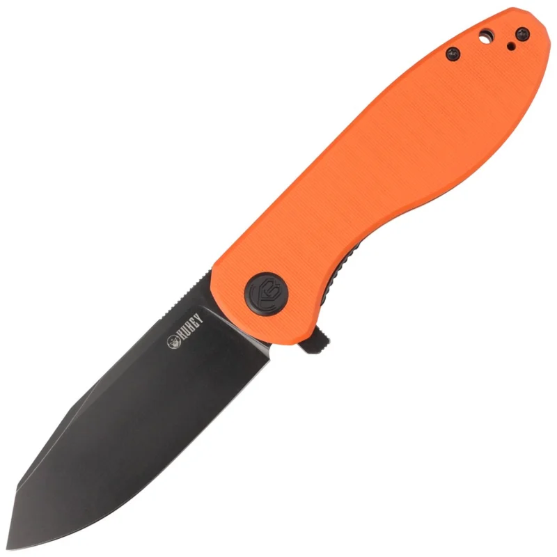 Bezpieczna płatność Nóż składany Kubey Knife Master Chief Orange G10, Blackwashed AUS-10 by Keanu Alfaro (KU358E)
