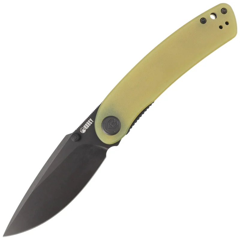 Nóż składany Kubey Momentum Yellow G10, Dark Stonewashed AUS-10 by Sherif Manganas (KU344F) Hit sprzedaży