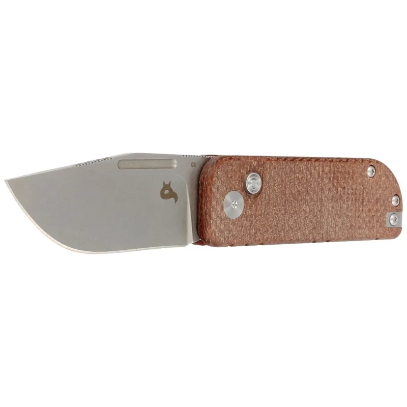 Nóż składany BlackFox NU-Bowie Brown Burlap Micarta, Coarse Stone Washed D2 by Keanu Alfaro (BF-758-MIB) Darmowa dostawa