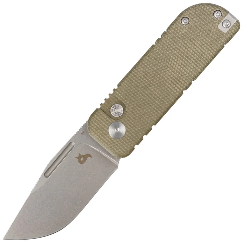 Wyjątkowa oferta Nóż składany BlackFox NU-Bowie Green Micarta, Coarse Stone Washed D2 by Keanu Alfaro (BF-758-MI)