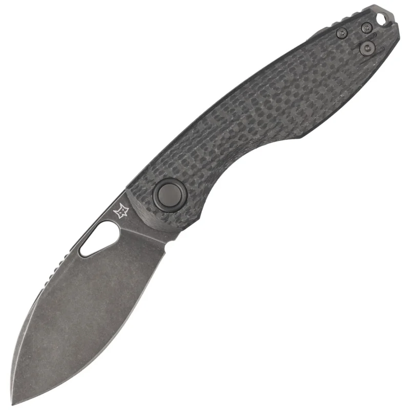 Bestseller Nóż składany FOX Chilin Black Carbon Fiber, Black Stonewashed PVD M398 by Jesper Voxnæs (FX-530 CFDSW)