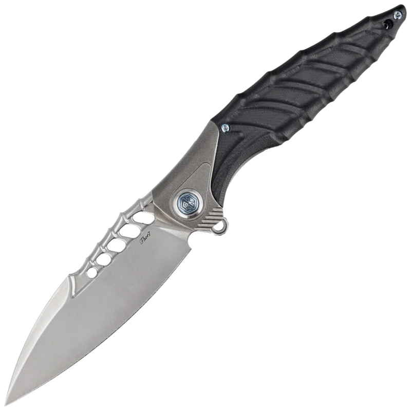 Hit cenowy Nóż składany RikeKnife Thor 7 Integral Titanium/Black G10, Satin 154CM (RK-THOR7-B)