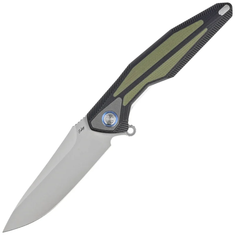 Niska cena RikeKnife Tulay Integral Black G10/OD Green G10 Inlay, Satin 154CM (RK-TULAY-BOG)