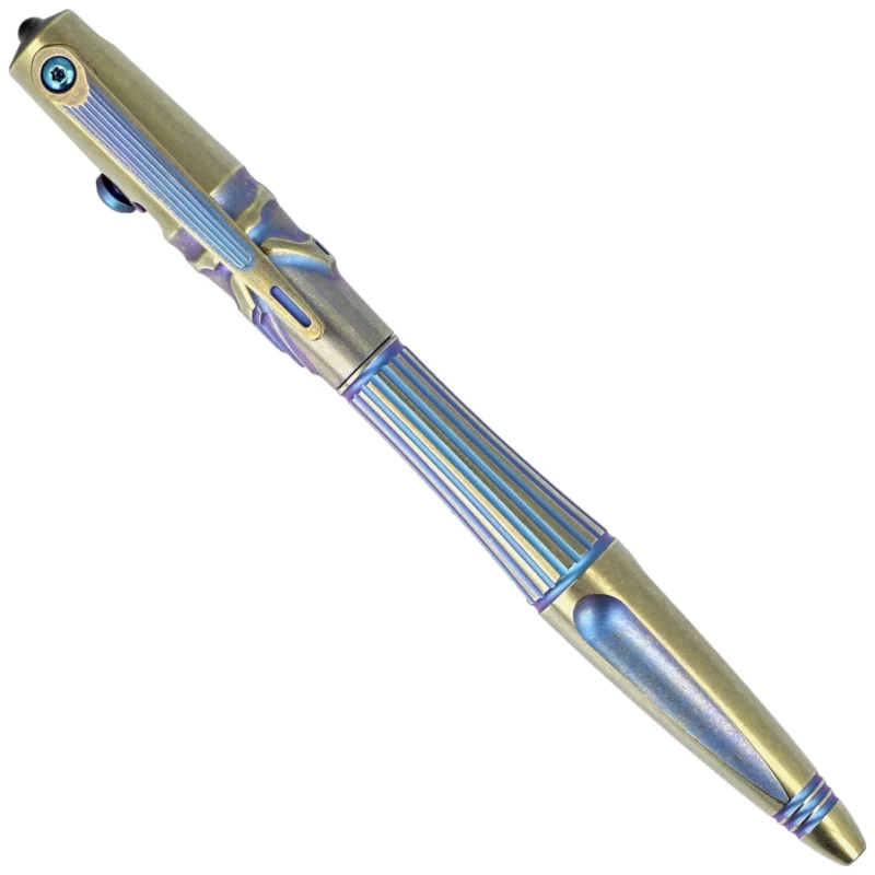 Długopis taktyczny Rike Knife Gold / Blue Titanium (RK-TR02-GB) Popularny