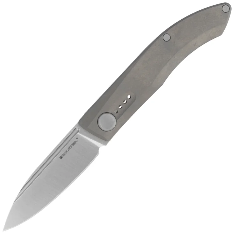 Real Steel Stella Premium Gray Titanium, Satin S35VN by Poltergeist Works (9052) Szybka dostawa