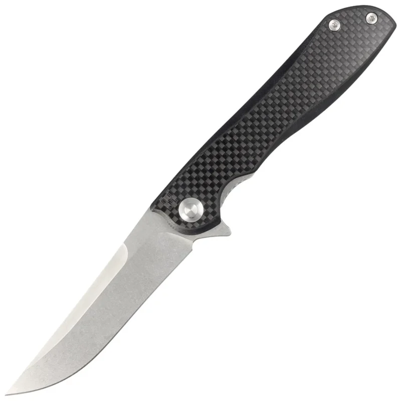Wybór klientów Real Steel Megalodon Revival G10/Carbon Fiber, Stonewashed N690 by Carson Huang (7422)