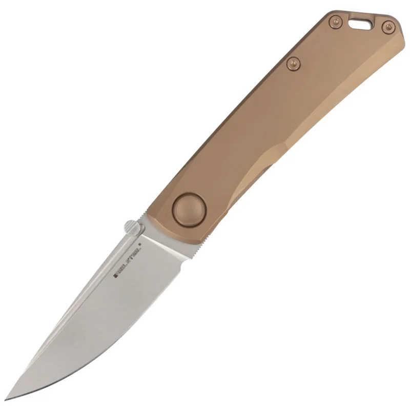 Nóż składany Real Steel LUNA Eco Bronze Steel, Beadblast K110 by Poltergeist Works (7084) Oferta limitowana