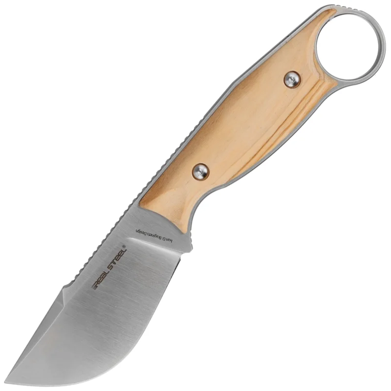 Promocja Real Steel Furrier Skinner Olive Wood, Satin N690 by Ivan D. Braginets knife (3611W)
