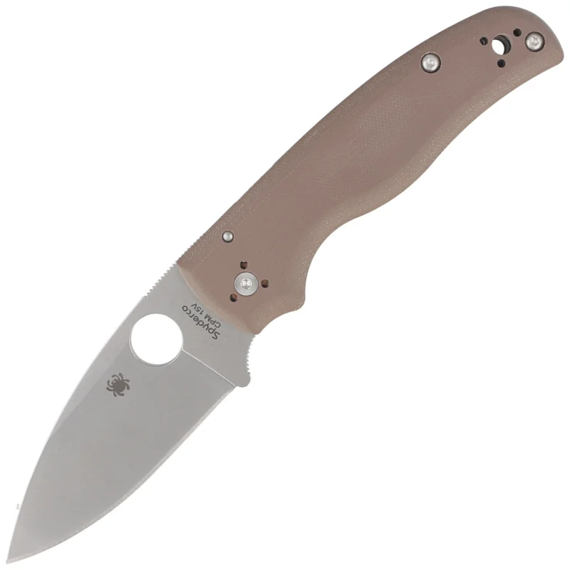 Spyderco Shaman Sprint Run Brown G10, Stonewashed CPM 15V by Sal Glesser (C229GPBN15V) Wysoka jakość