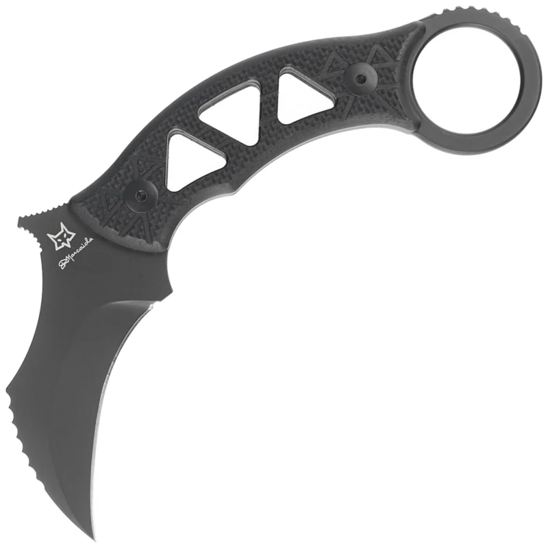FOX Knife Tribal K Black G10, Black Top Shield N690Co by Doug Marcaida (FX-803) Nowość