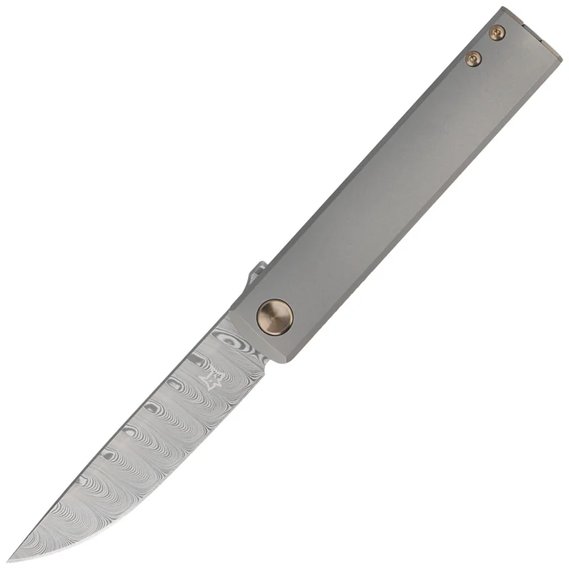 Taniej Nóż składany FOX Chnops Sandblasted Titanium, Damasteel DS93X Gysinge by Riccardo Gobbato (FX-543 DBB)