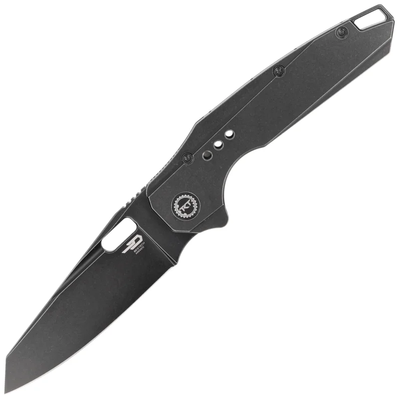 Bestech Nyxie Black Titanium, Black Stonewashed CPM S35VN by Todd Knife and Tool Knife (BT2209B) Premium