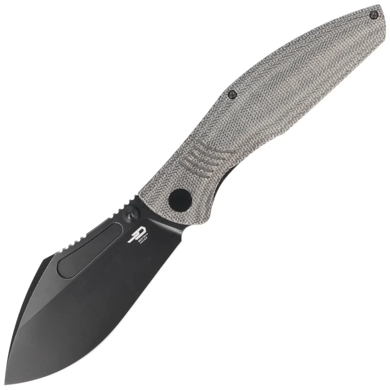 Oferta Nóż składany Bestech Lockness Black Canvas Micarta/Titanium, Black Stonewashed M390 by Koens Craft (BT2205F)