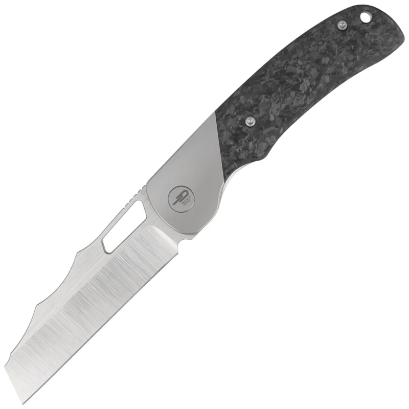 Nóż składany Bestech Syn Grey Titanium / Marble Carbon Fiber, Hand Rubbed Satin Elmax by Evolved EDC (BT2306A) Oferta czasowa