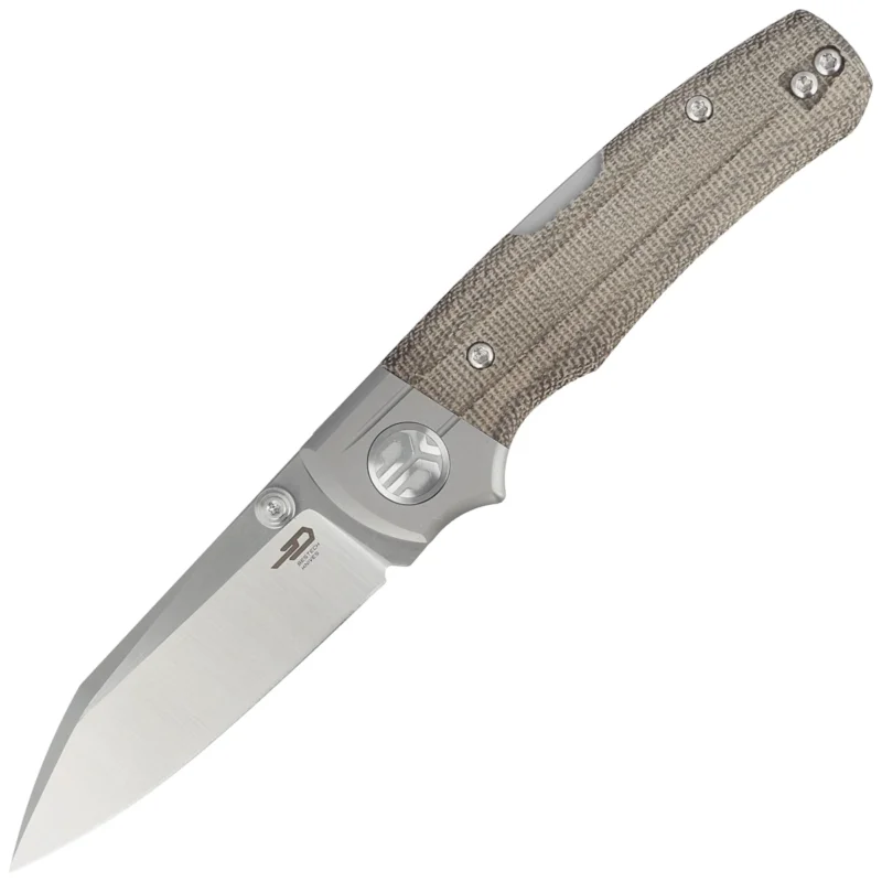 Okazja Nóż składany Bestech Tonic Grey Titanium/Green Canvas Micarta, Satin M390 by Colin Maisonpierre (BT2204C)